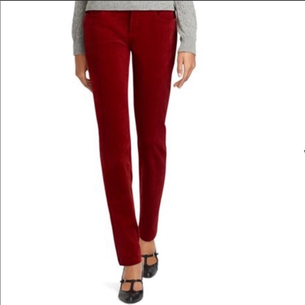 Brooks Brothers Natalie Fit Red Corduroy Pants Trouser Slacks NWT Size 10